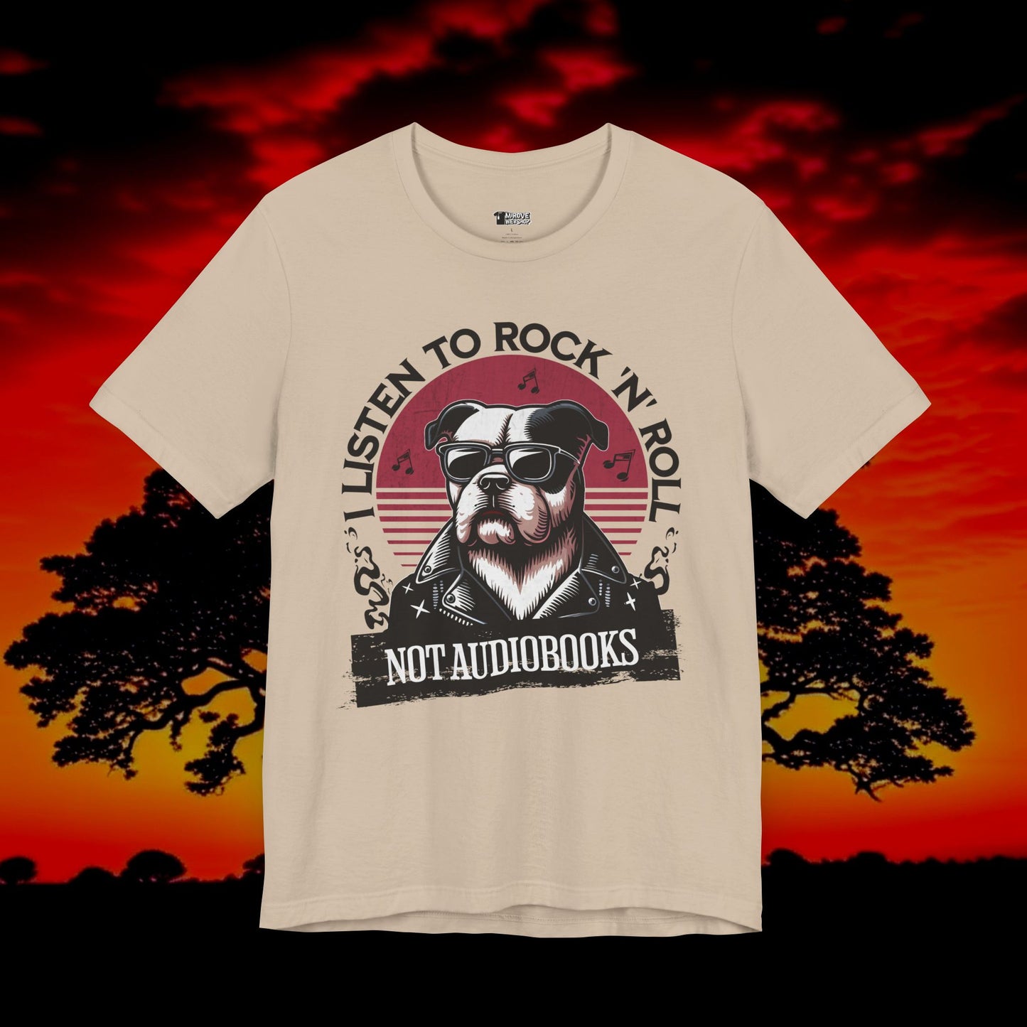 Rock Music and Bulldog Lover T-Shirt