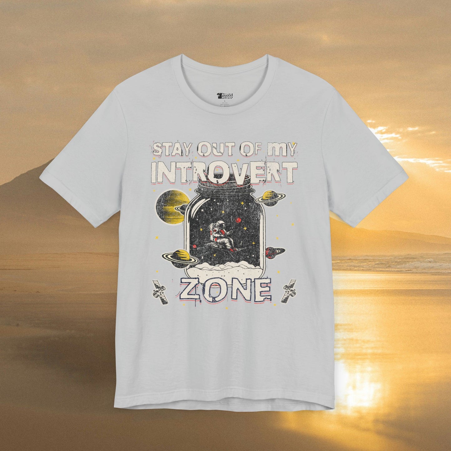 Space-Themed Introvert Zone T-Shirt