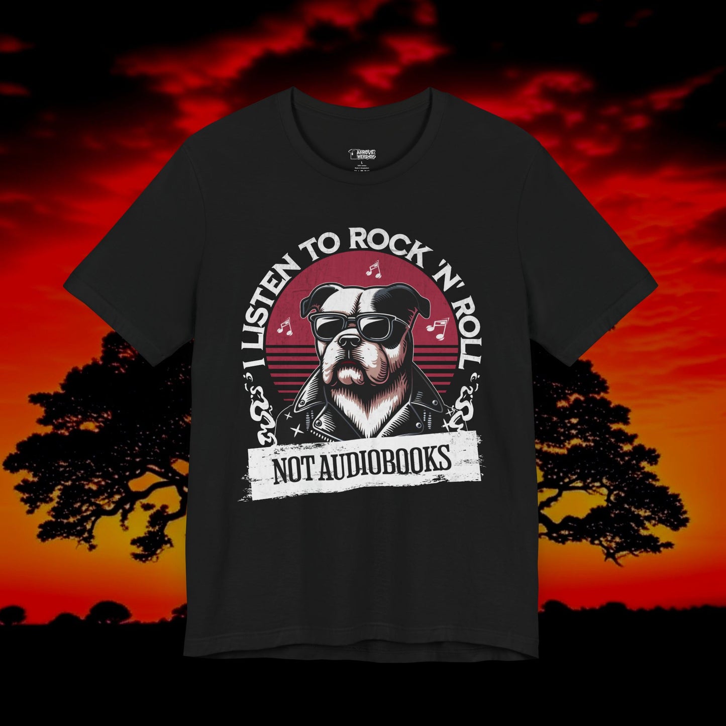 Rock Music and Bulldog Lover T-Shirt