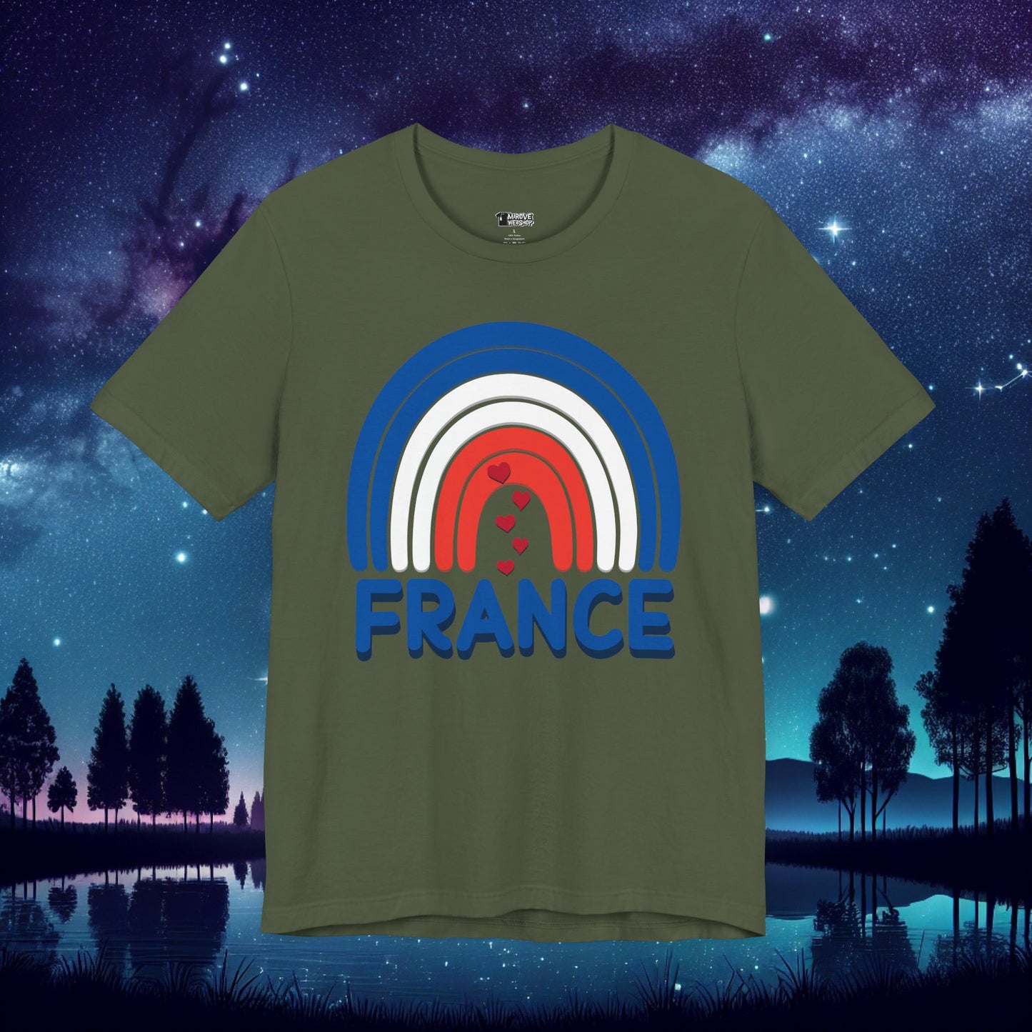 Vive la France Colorful Rainbow T-Shirt