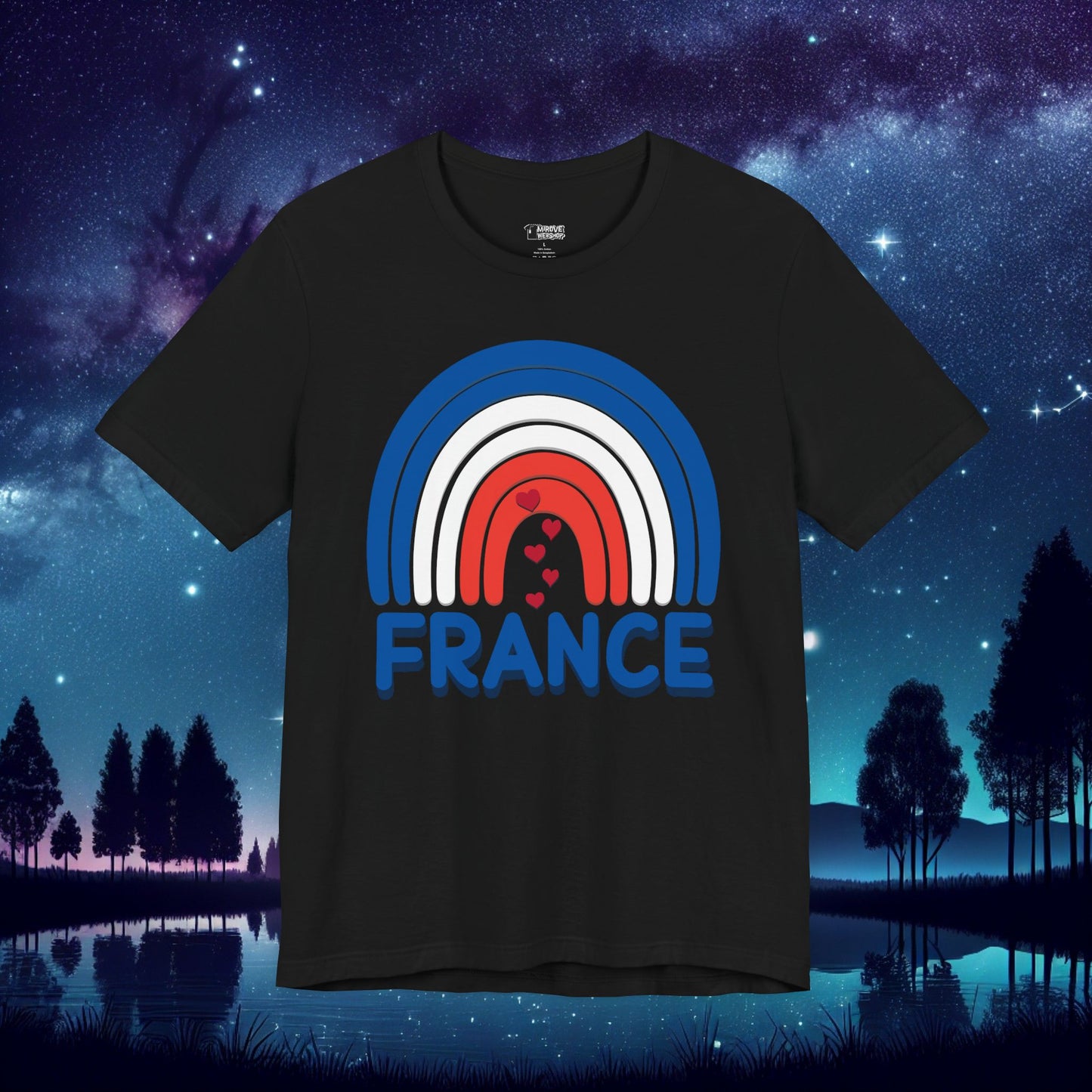 Vive la France Colorful Rainbow T-Shirt