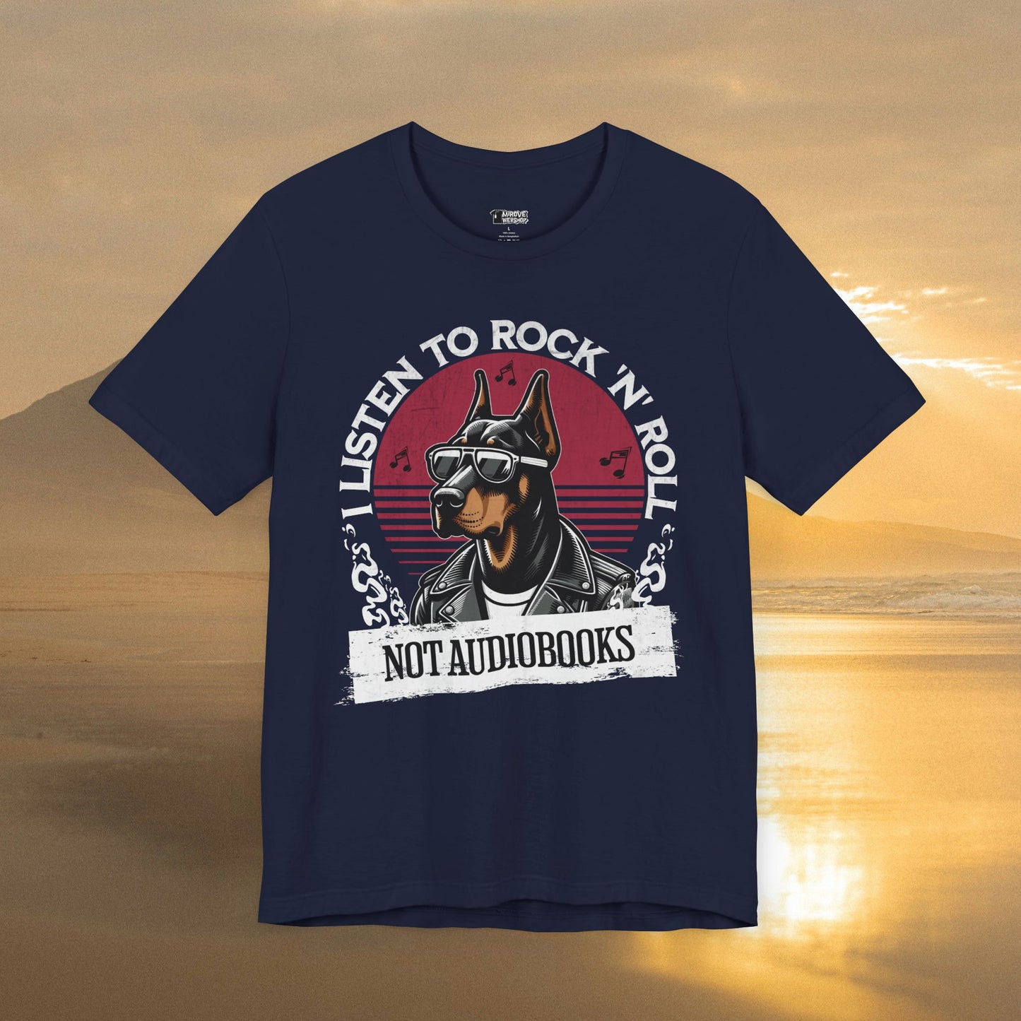 Rock Music and Doberman Lover T-Shirt