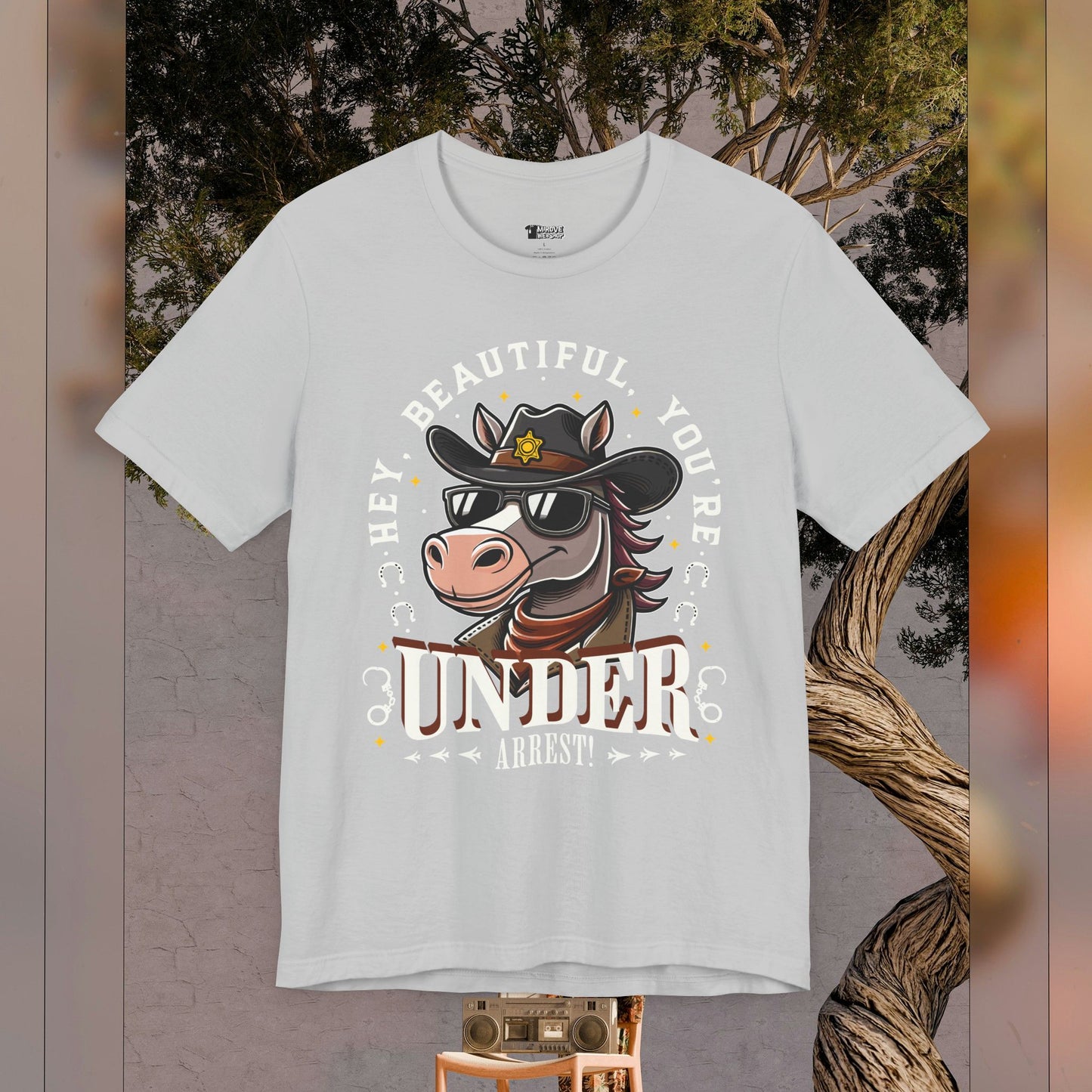 Funny Under Arrest Horse T-Shirt