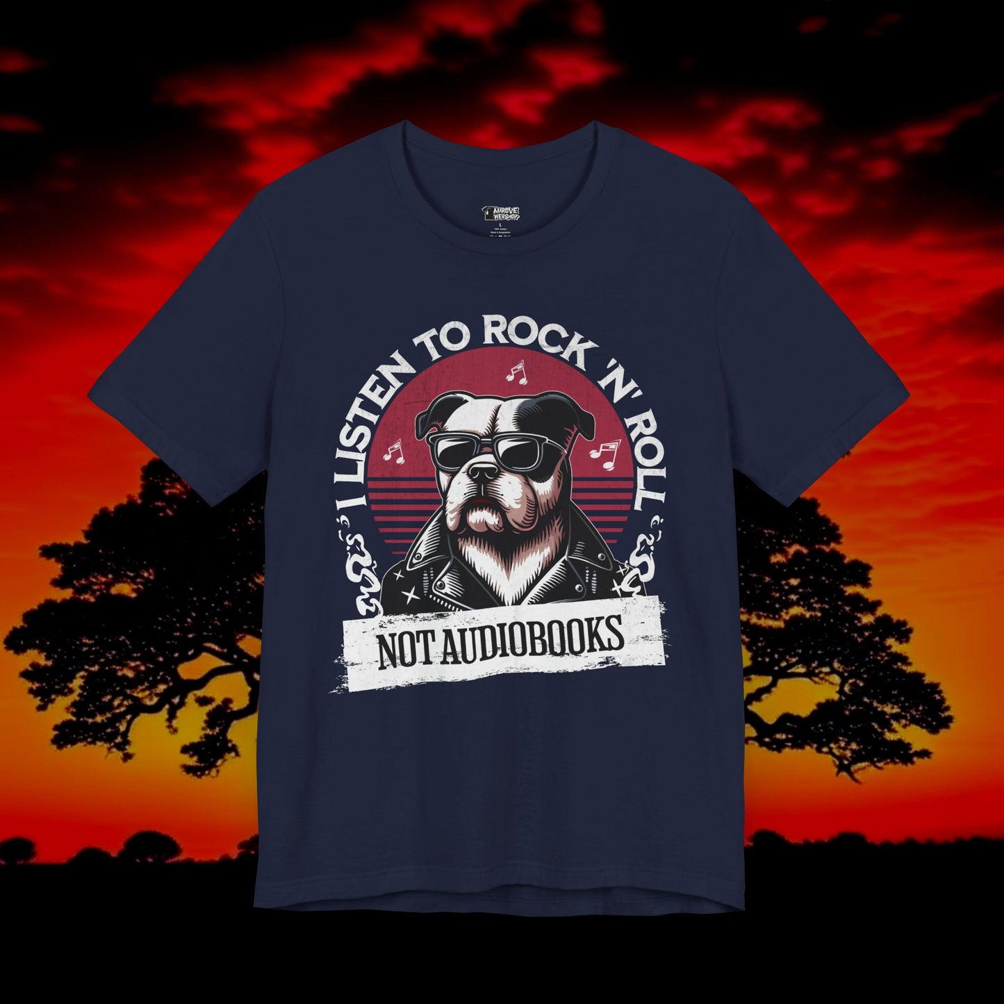 Rock Music and Bulldog Lover T-Shirt