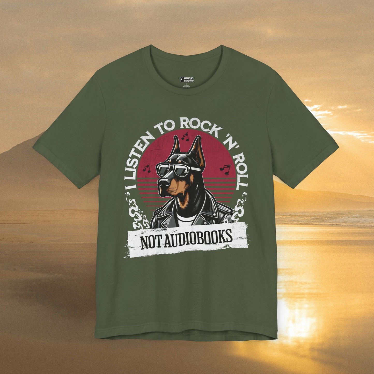 Rock Music and Doberman Lover T-Shirt