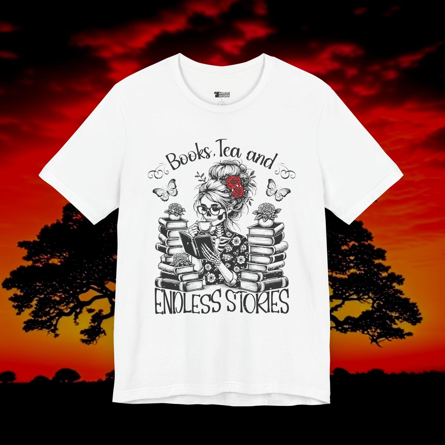 Books, Tea, and Endless Stories T-Shirt