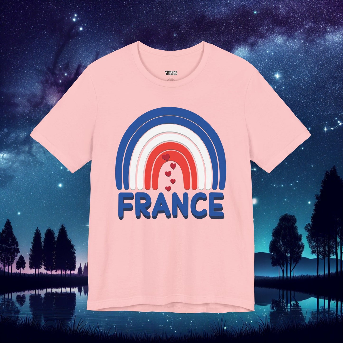 Vive la France Colorful Rainbow T-Shirt