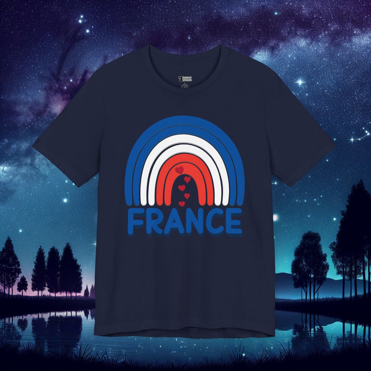 Vive la France Colorful Rainbow T-Shirt