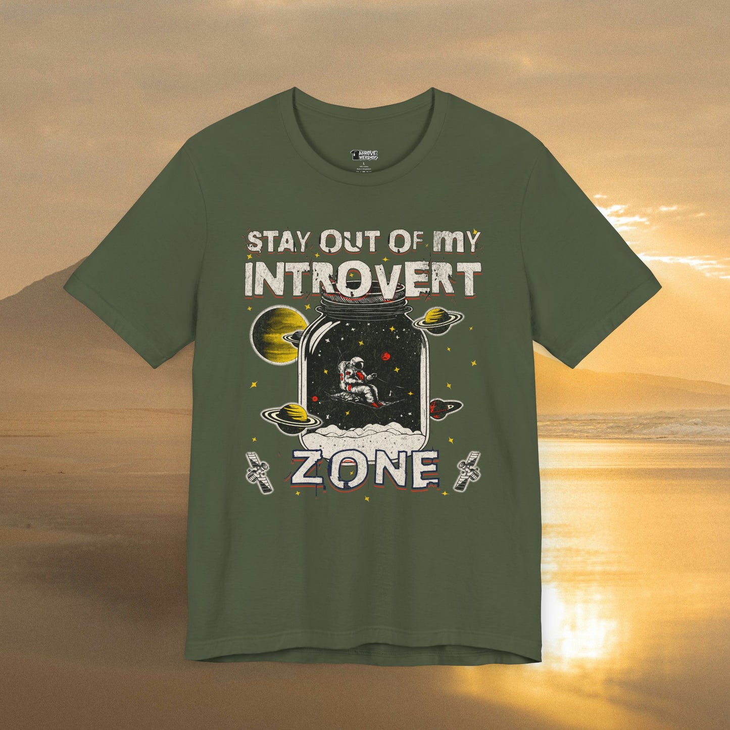 Space-Themed Introvert Zone T-Shirt